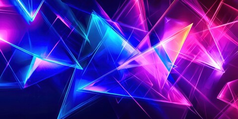 Colorful background with many triangles