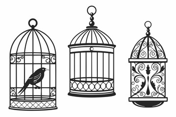 birdcage with a bird