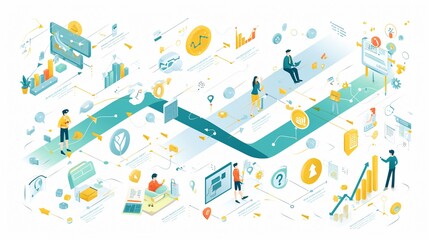 Net Promoter Score Marketing Infographic with Promo 3D Illustration