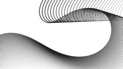 abstract wavy dot vector design