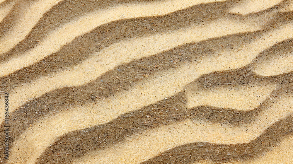 Poster close up of wavy patterns in sand.