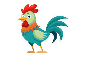 rooster isolated on white background