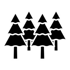 Fototapeta premium Illustration of Forest Glyph Icon Design
