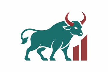 Stock Market Bull Logo Design