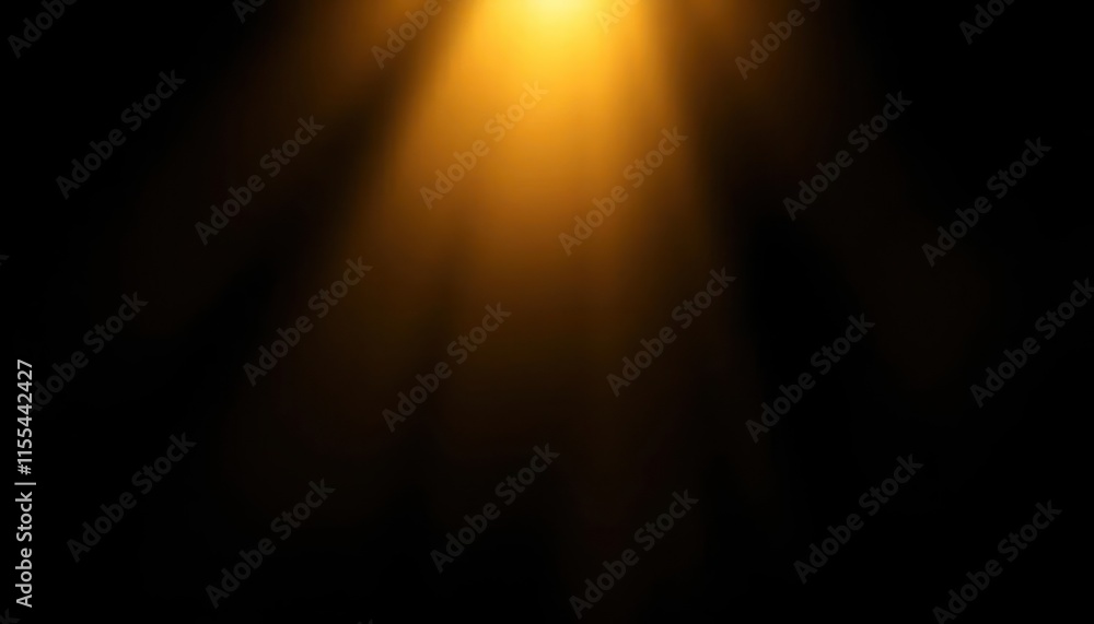 Poster sunlight rays or light rays beaming downward from above with a dark background