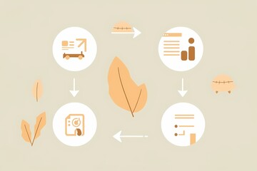 Circular Business Process Flowchart: Sustainable Business Model Illustration 