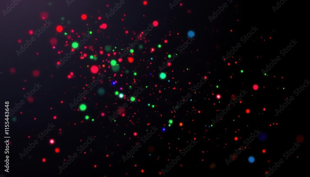 Poster a vibrant display of colorful bokeh lights, creating a dreamy and festive atmosphere