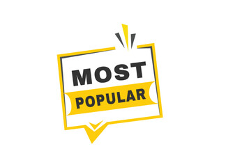 Most popular banner, web element advertising design. announcement vector.