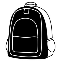 Fototapeta premium Backpack Line Art Vector Design