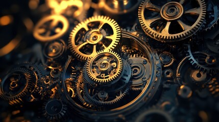 Advanced Gear Mechanism with Realistic Textures