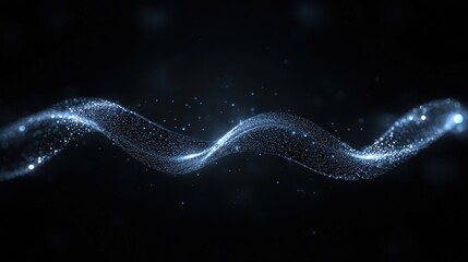 A long blue wave of light with a lot of sparkles