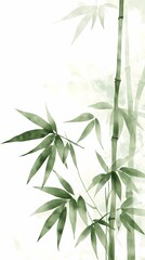 Obraz premium Traditional Chinese bamboo texture illustration poster background