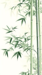 Naklejka premium Traditional Chinese bamboo texture illustration poster background
