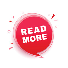 Read more banner, announcement design speech bubble icon. vector illustration graphic design.