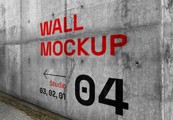 Concrete Wall Mockup