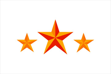 Obraz premium Star vector icons. Set of star symbols isolated.