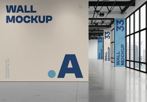 Wall PSD Mockup