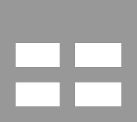 Gray Grid Icon with Four Rectangles
