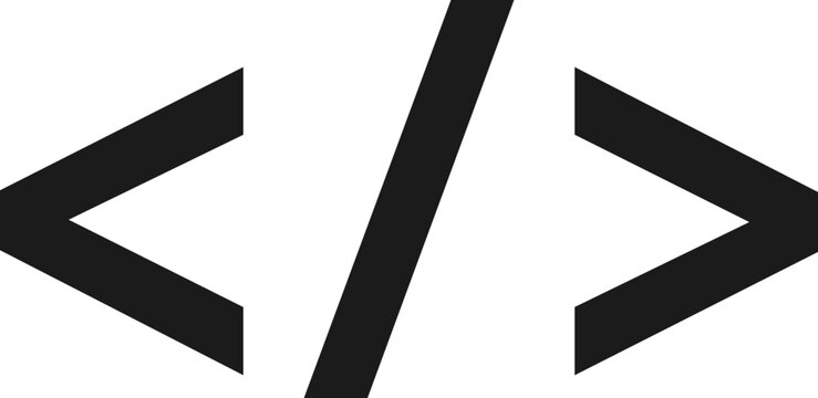 HTML Code Tag Icon with Slash