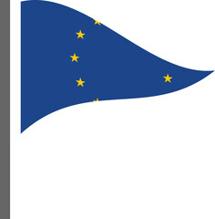 European Union Flag Icon with Stars