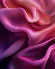 Obraz premium Rich burgundy and rose silk folds, smooth texture with a festive tone, creating a romantic and luxurious setting perfect for any celebration.