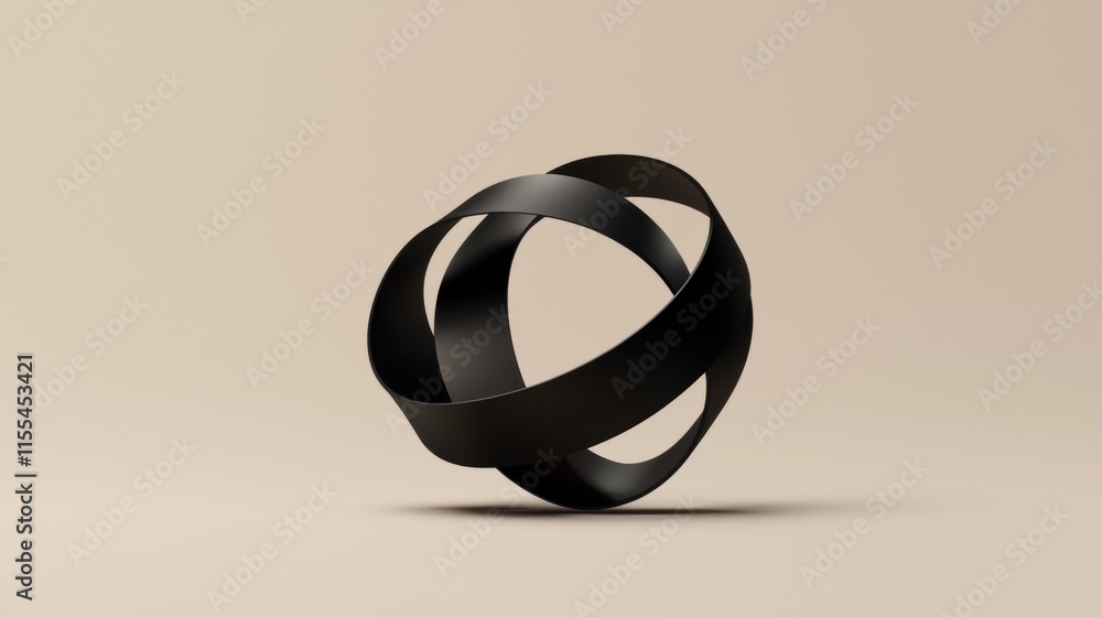 Canvas Prints a black circle with a black line around it