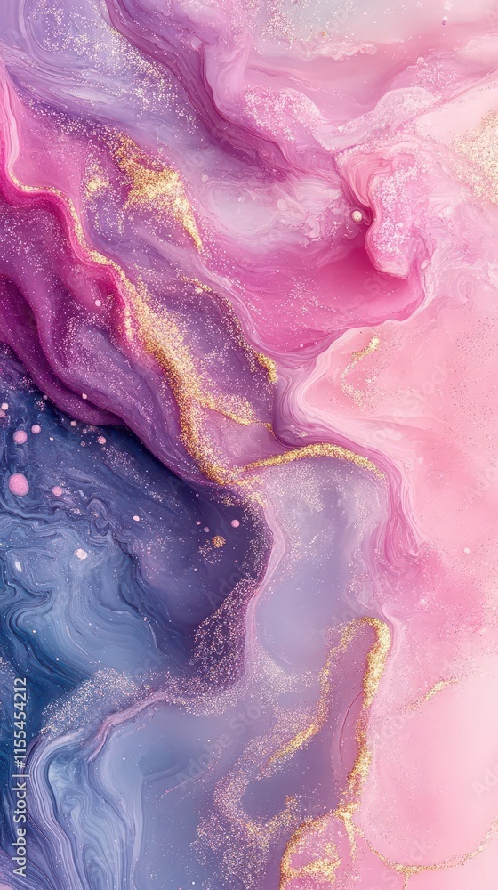Aufkleber pastel lavender and dusty pink gradient, abstract blurred shapes with a hint of sparkle, perfect for
