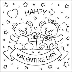 Valentine's Day coloring page