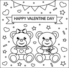 Valentine's Day coloring page