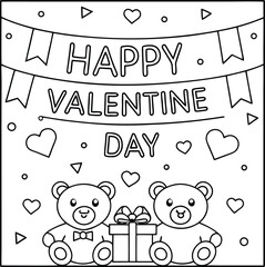 Valentine's Day coloring page