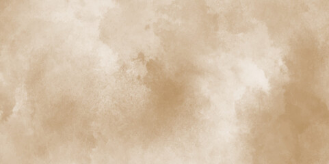 Luxury light brown watercolor background with artistic grungy design,Watercolour painting soft textured on wet white paper background,perfect for wallpaper or background design.