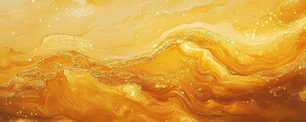 Obraz premium Gold amber yellow bronze abstract background with a shimmering metallic texture, perfect for premium designs needing a touch of rough luxe.