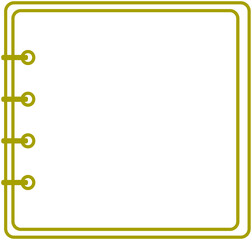 Blank minimalist notebook frame