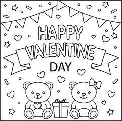 Valentine's Day coloring page