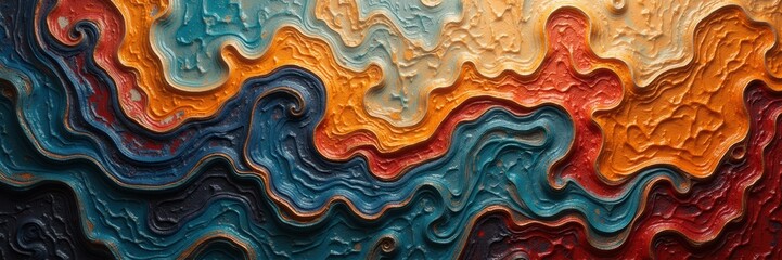 Vibrant abstract texture with swirling colors, perfect for creative projects, backgrounds, and modern design applications.