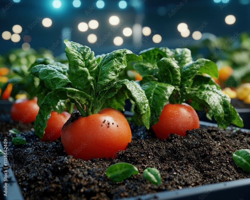 Aufkleber explore advanced composting systems on a sustainable farm, showcasing innovative waste processing me
