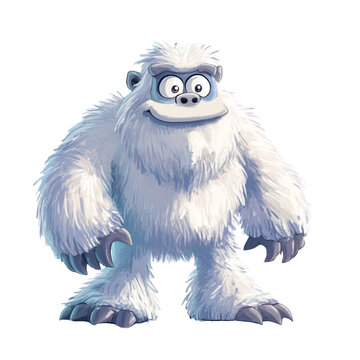 Adorable Yeti Cartoon Character Illustration
