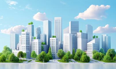 Fototapeta premium City modern technology background, skyline building architecture modern concept design background 