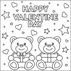 Valentine's Day coloring page