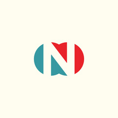 Letter N logo design template element