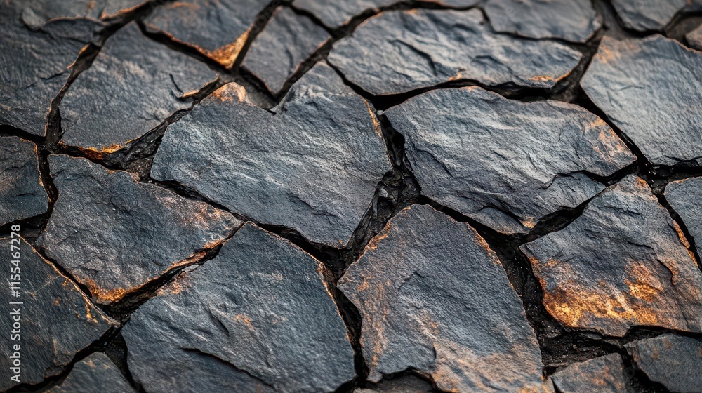Poster this abstract dark stone texture features a rugged surface with cracks and rough grain, creating an 