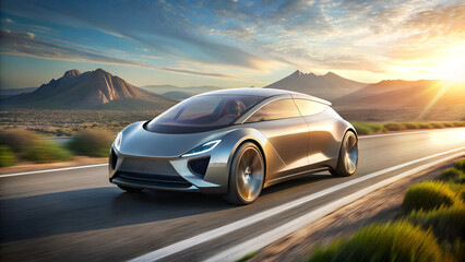 Fototapeta premium design of modern a car runing on the road