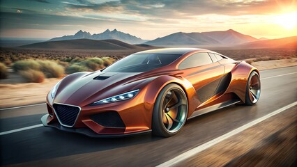 Obraz premium design of modern a car runing on the road