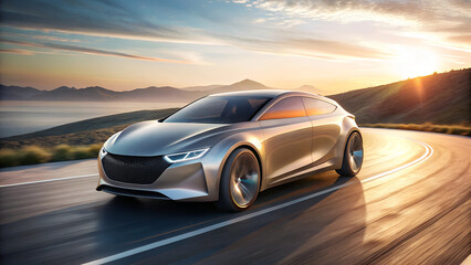 Naklejka premium design of modern a car runing on the road