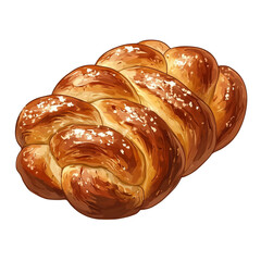 Fototapeta premium Golden Brown Braided Bread: A Delicious Bakery Treat
