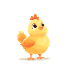 Adorable Yellow Chick Illustration