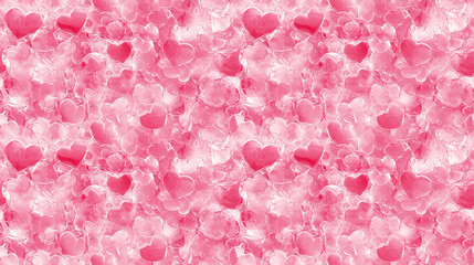 Obraz premium gummy pink hearts, repeatable seamless background tile 
