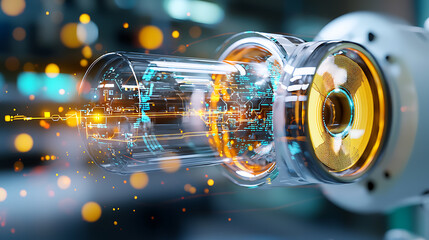 Fototapeta premium Innovative robotic technology in action high-tech lab visual content futuristic environment close-up view conceptual insights