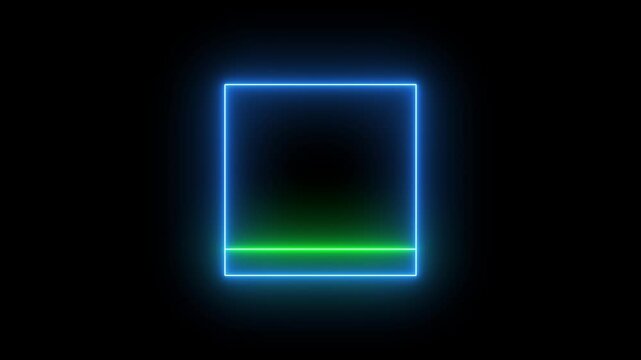 Scanning the QR code icon animation on neon effect.