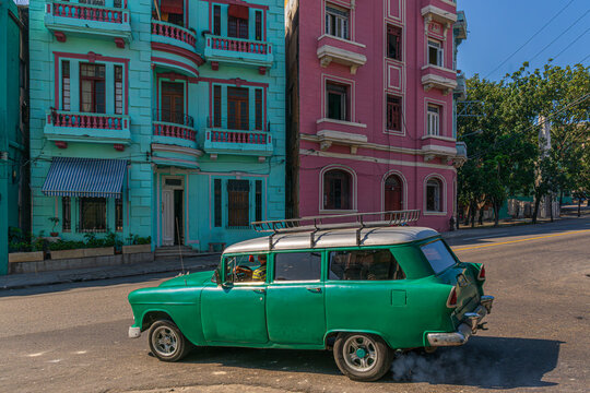 old car in the street of Havana, Cuba